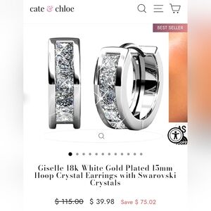 Cate & Chloe Silver Crystal Ring